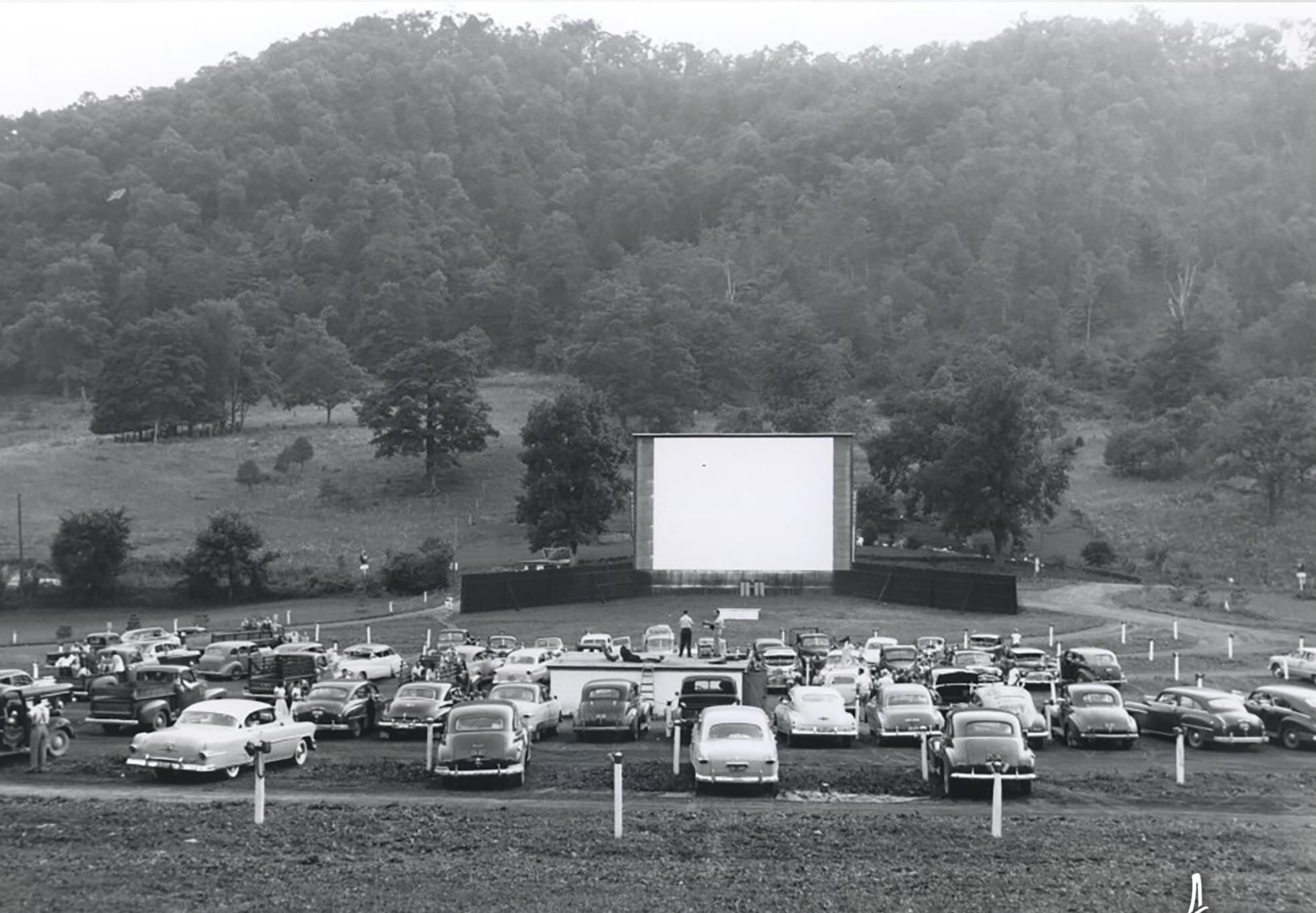 Drive-In Theater in West Virginia, 1950s 